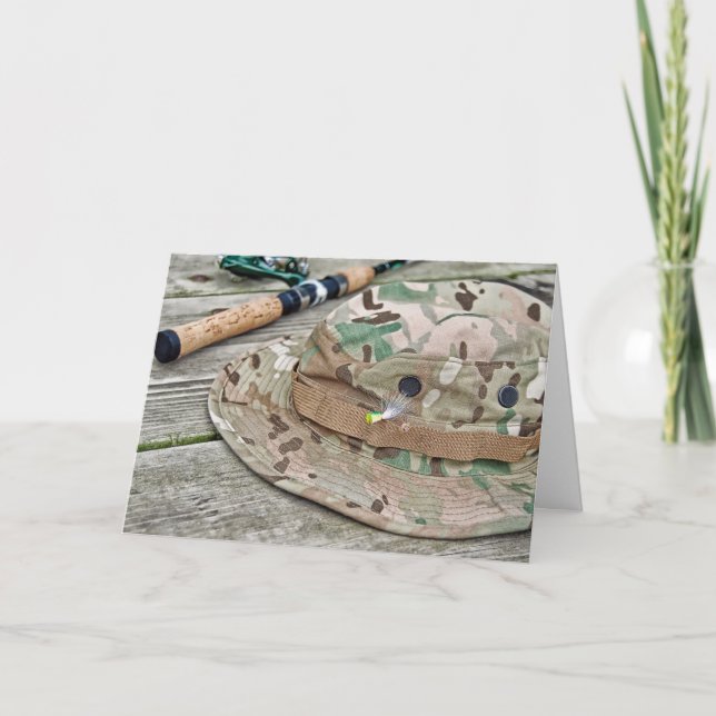 Fiske med födelsekort kort (Framsida)