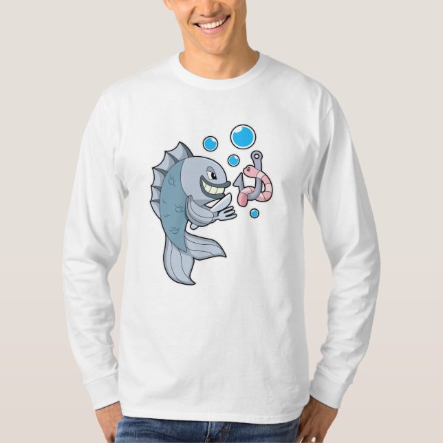 Fiske med krok och Mask T Shirt (Framsida)