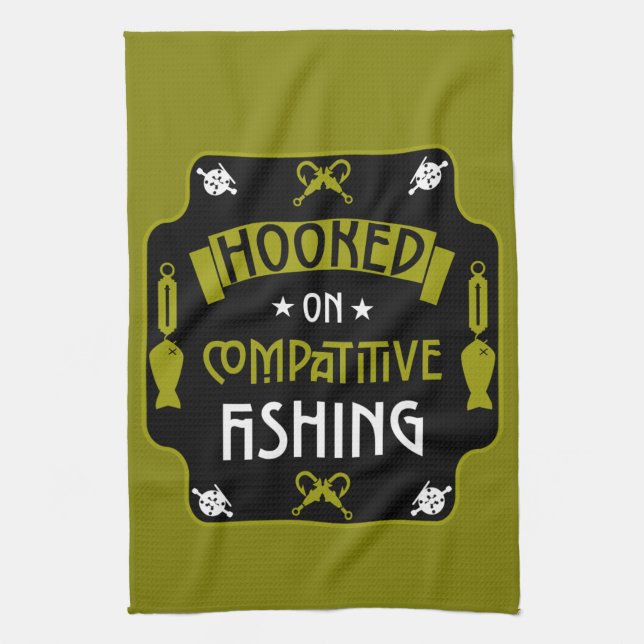 Fiske med låst vatten kökshandduk (Vertikal)