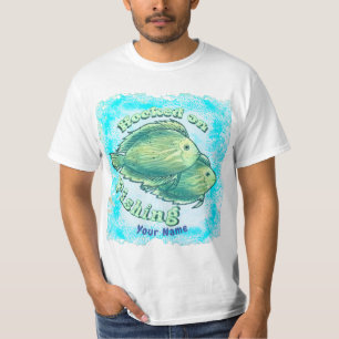 Fiske med låst vatten t shirt