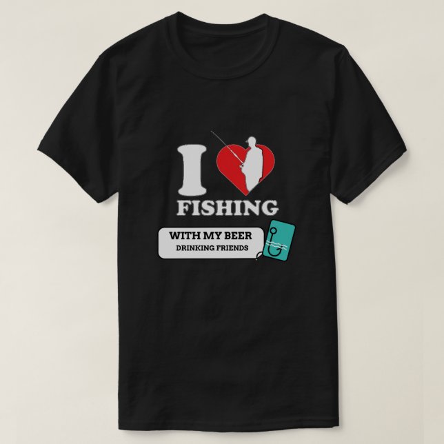 FISKE MED MIN VÄN T SHIRT (Design framsida)