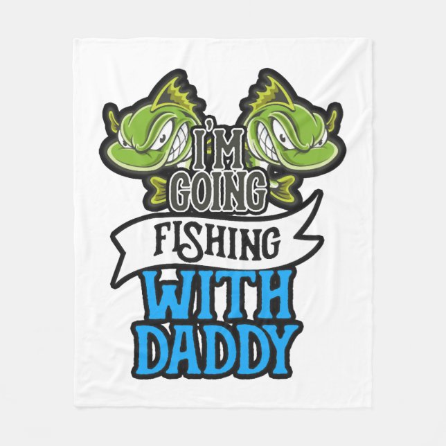 Fiske med pappa Angling Kids Gift Fleecefilt (Framsidan)