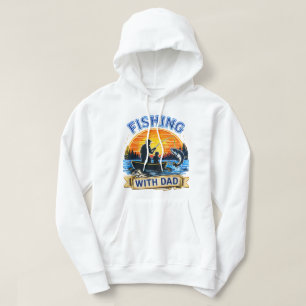 Fiske med pappa – perfekt fadersdagspresent hoodie