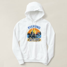 Fiske med pappa Solnedgång Hoodie
