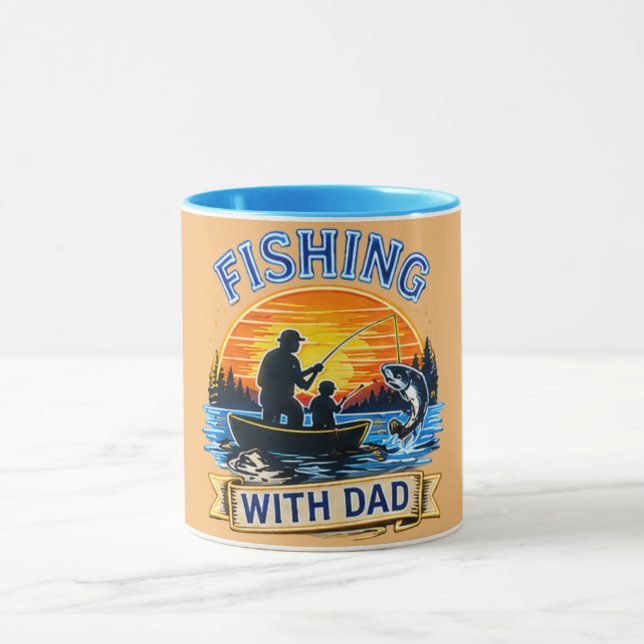 Fiske med pappa Solnedgångsmugg Mugg (Center)