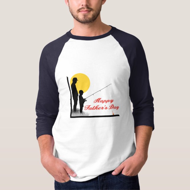 Fiske med pappa - t-shirt (Framsida)