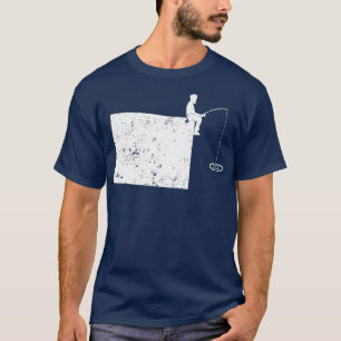 Fiske med pappa WY Trout Fishing Bass Fishing T Shirt