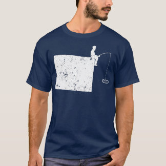Fiske med pappa WY Trout Fishing Bass Fishing T Shirt