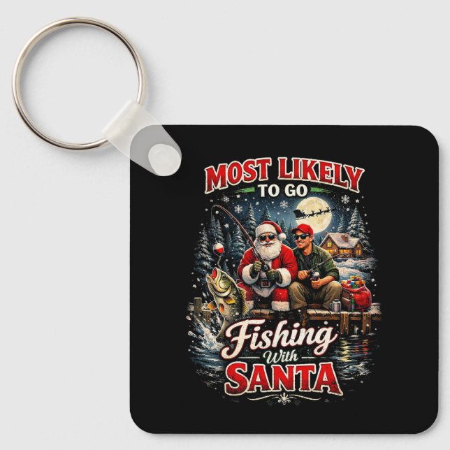 Fiske med Tomte Nyckelring (Framsida)