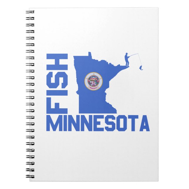 Fiske Minnesota Anteckningsbok Med Spiral (Framsidan)
