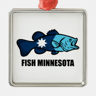 Fiske Minnesota Julgransprydnad Metall