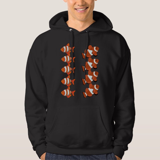 Fiske Mönster 205 Hoodie (Framsida)