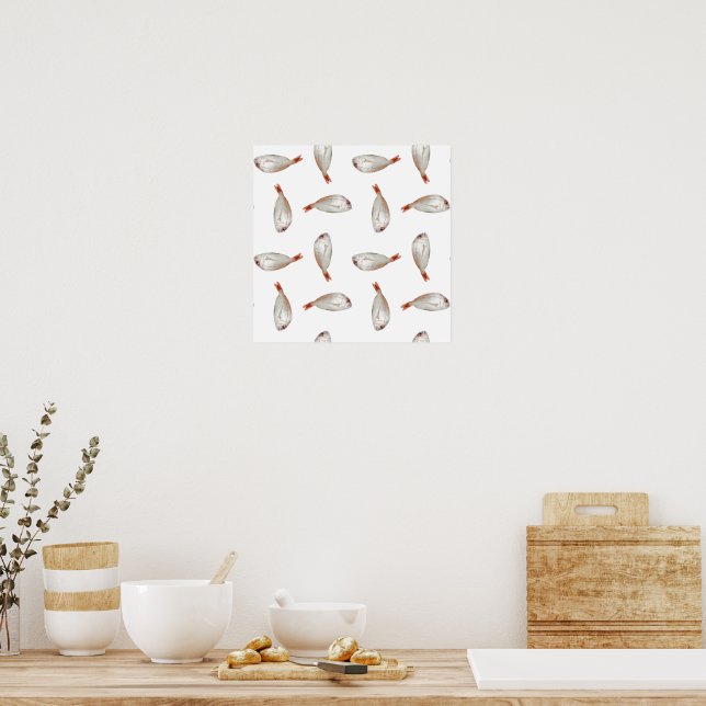 Fiske mönster poster (Kök)