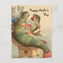 Fiske Mors dag Vykort