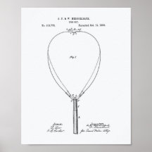 Fiske Net 1889 Patent Art White Papper