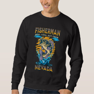 Fiske Nevada Rulle Cool Kille Från Utomhus Fisk Lång Ärmad Tröja