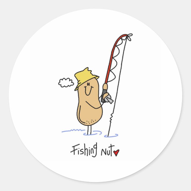 Fiske Nöt Runt Klistermärke (Framsida)