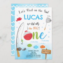 Fiske O-Fish-Ally 1:a födelsedagsinbjudan