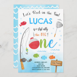 Fiske O-Fish-Ally 1:a födelsedagsinbjudan Inbjudningar