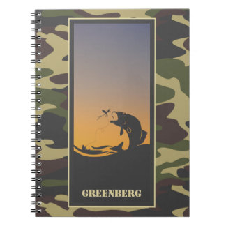 Fiske och Camo spiral Anteckningsbok