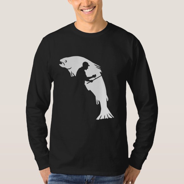 Fiske och fiskare som fiskar För manar T Shirt (Framsida)