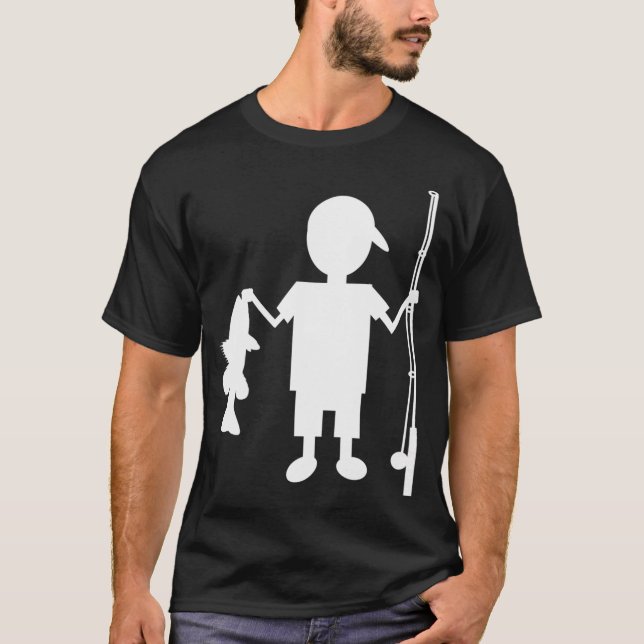Fiske och jakt hjärta t shirt (Framsida)