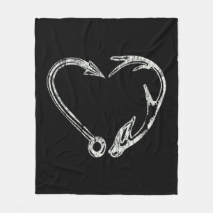 Fiske och jakt på shed Hunter Antler Elk-Hjort Fleecefilt