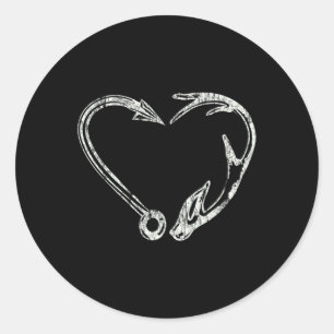 Fiske och jakt på shed Hunter Antler Elk-Hjort Runt Klistermärke