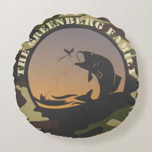 Fiske och kaos rund kudde