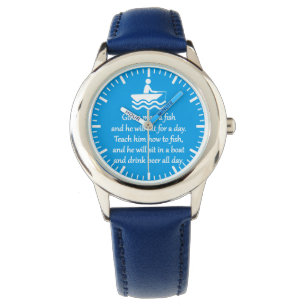 Fiske och öl - den sarkastiska zenen formulerar armbandsur