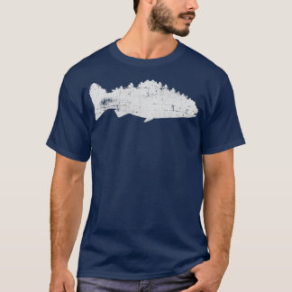 Fiske och skogsfiske är för manar fisk med bergen t shirt