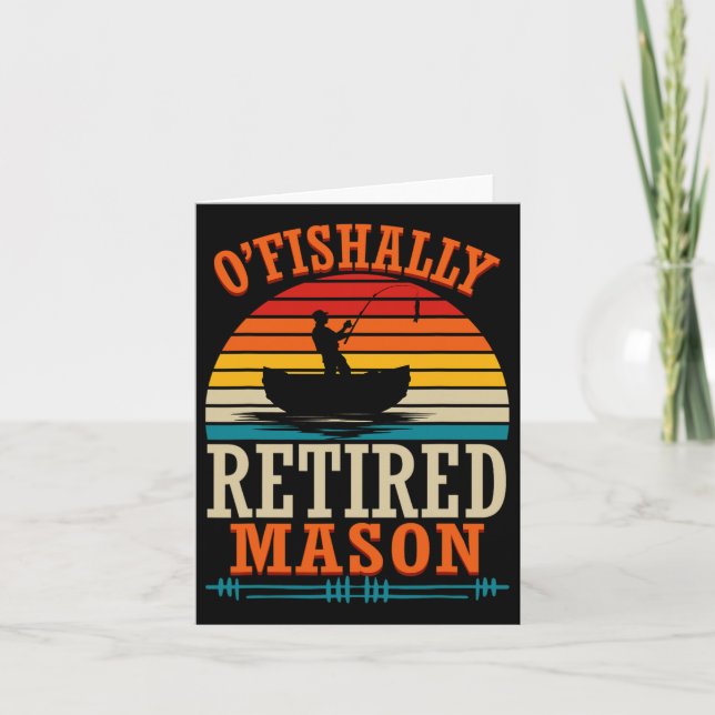 Fiske O'Fishally Retrött Mason Kort (Framsida)