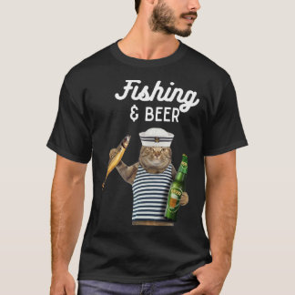 Fiske & Öl Katt T Shirt