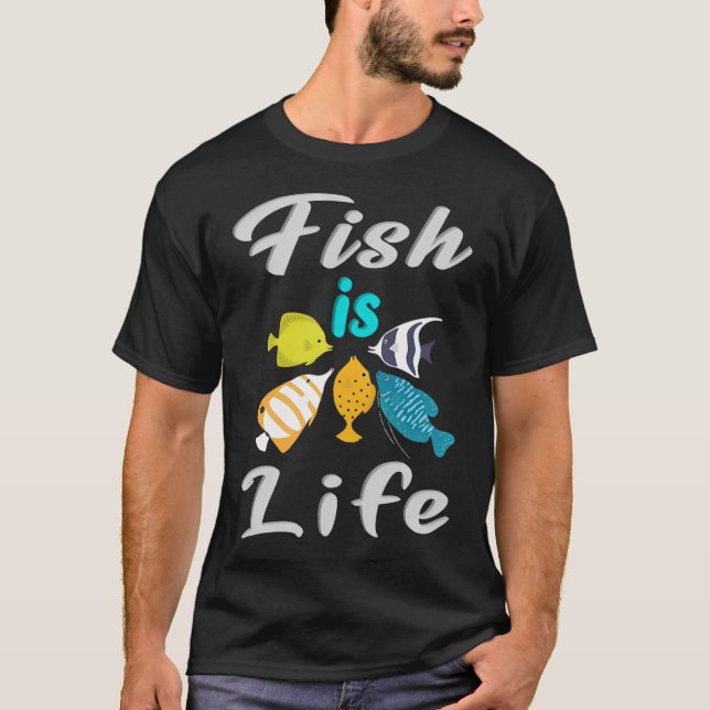 Fiske om livet t shirt (Framsida)
