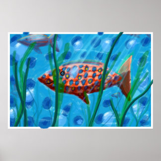 Fiske omkring poster