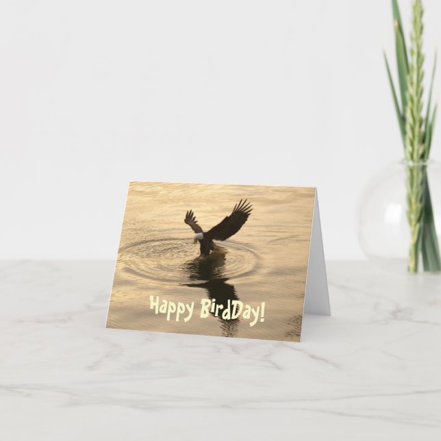 Fiske Örn vid Dusk Funny Birthday Card Kort (Framsida)