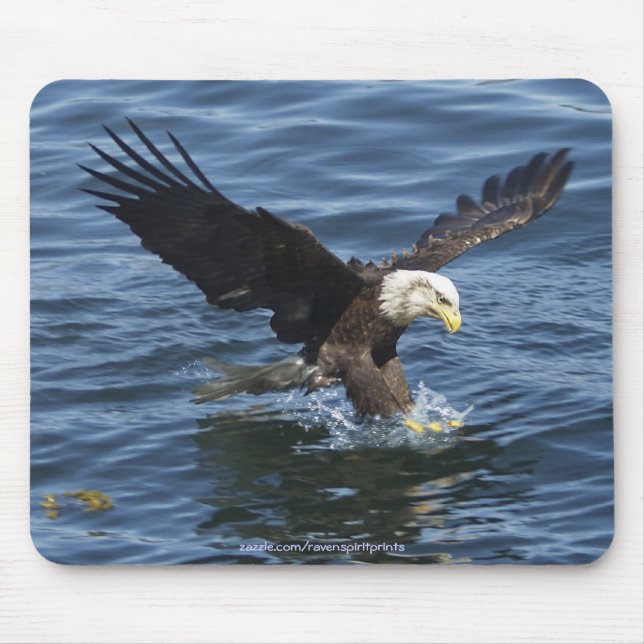Fiske Örn Wildlife Mousepad Musmatta (Framsidan)