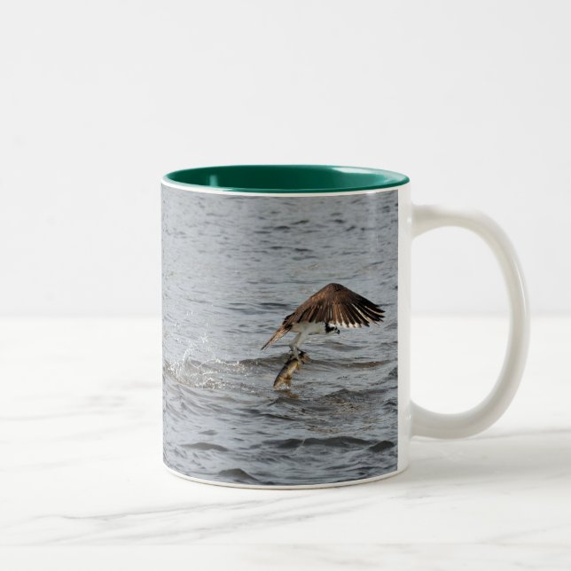 Fiske Osprey & Walleye Wildlife Photo Mugg (Höger)