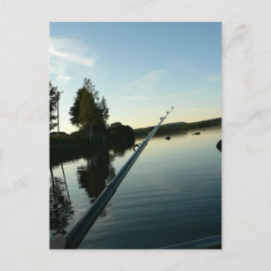 Fiske på Dusk Card Vykort