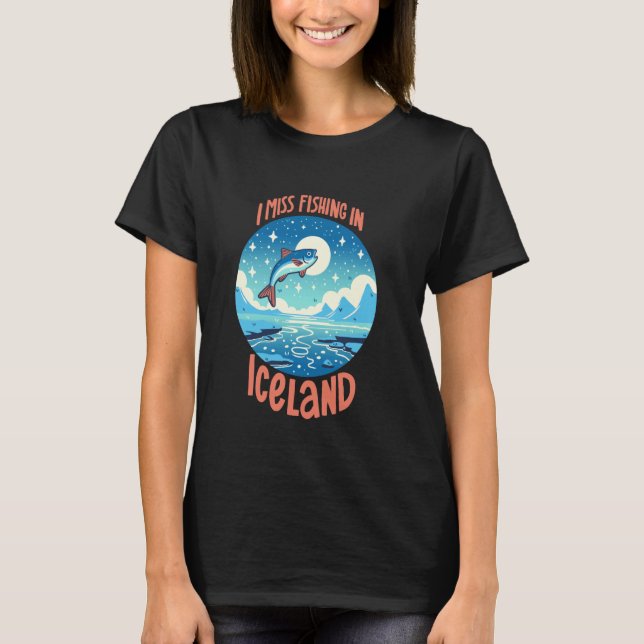 Fiske på Island T Shirt (Framsida)