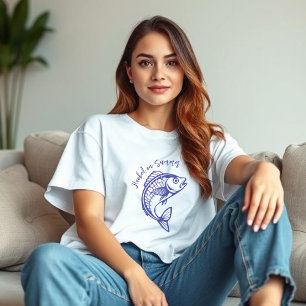 Fiske på sommartid, Mörk blått T Shirt