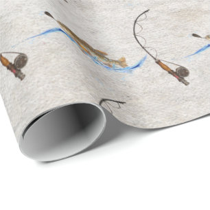 Fiske på Vintage Presentpapper