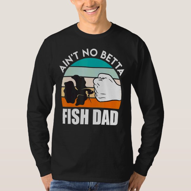Fiske Pappa Betta Fish 1 T Shirt (Framsida)