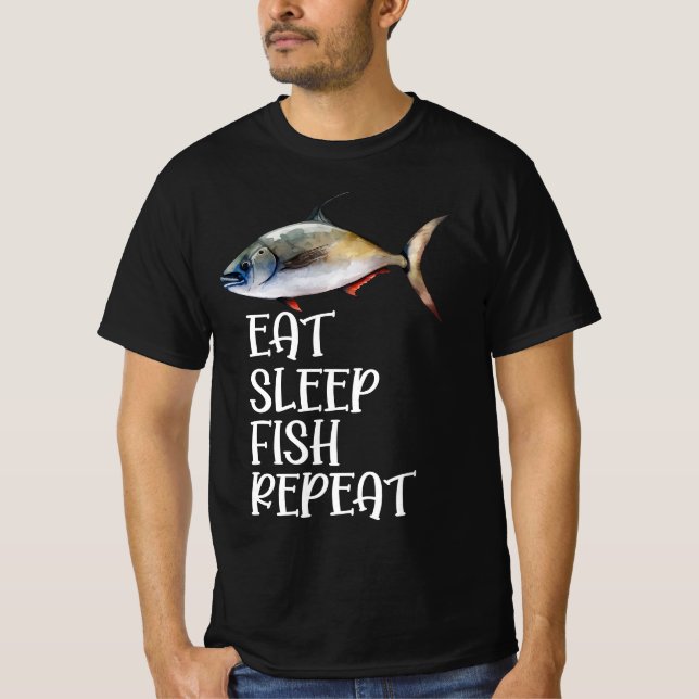 Fiske Pappa Funny Far T Shirt (Framsida)