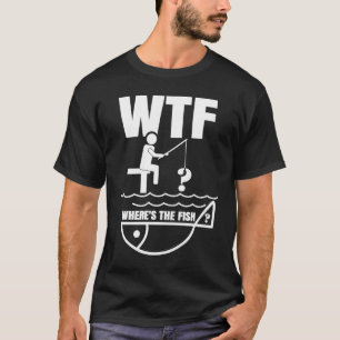 Fiske Pappa WTF: Fiske Fars dag T Shirt