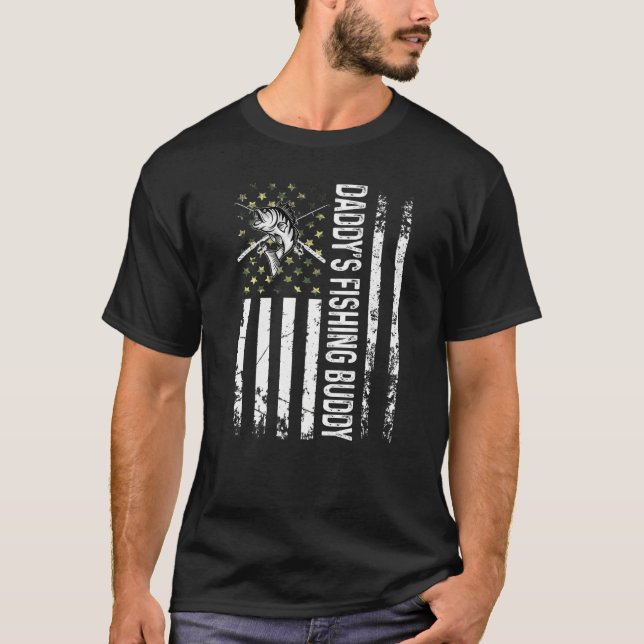 Fiske Pappor Fiske i Buddy Young Fisherman T Shirt (Framsida)