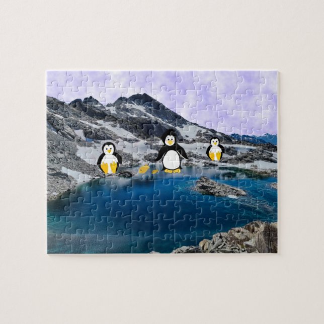 Fiske Penguins Jigszawa Puzzle Pussel (Horisontell)