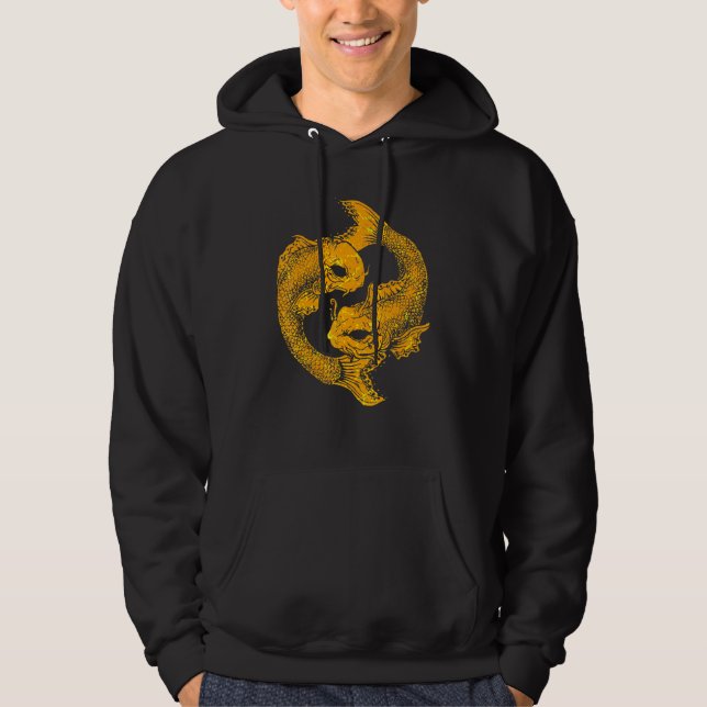 Fiske Pisces Astrology Astrological Zodiac Sign Ko Hoodie (Framsida)