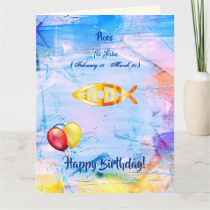 Fiske - Pisces Birthday (19 februari-20 mars) Kort