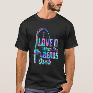 Fiske Presenter För manar i Kärlek när hon böjer T Shirt